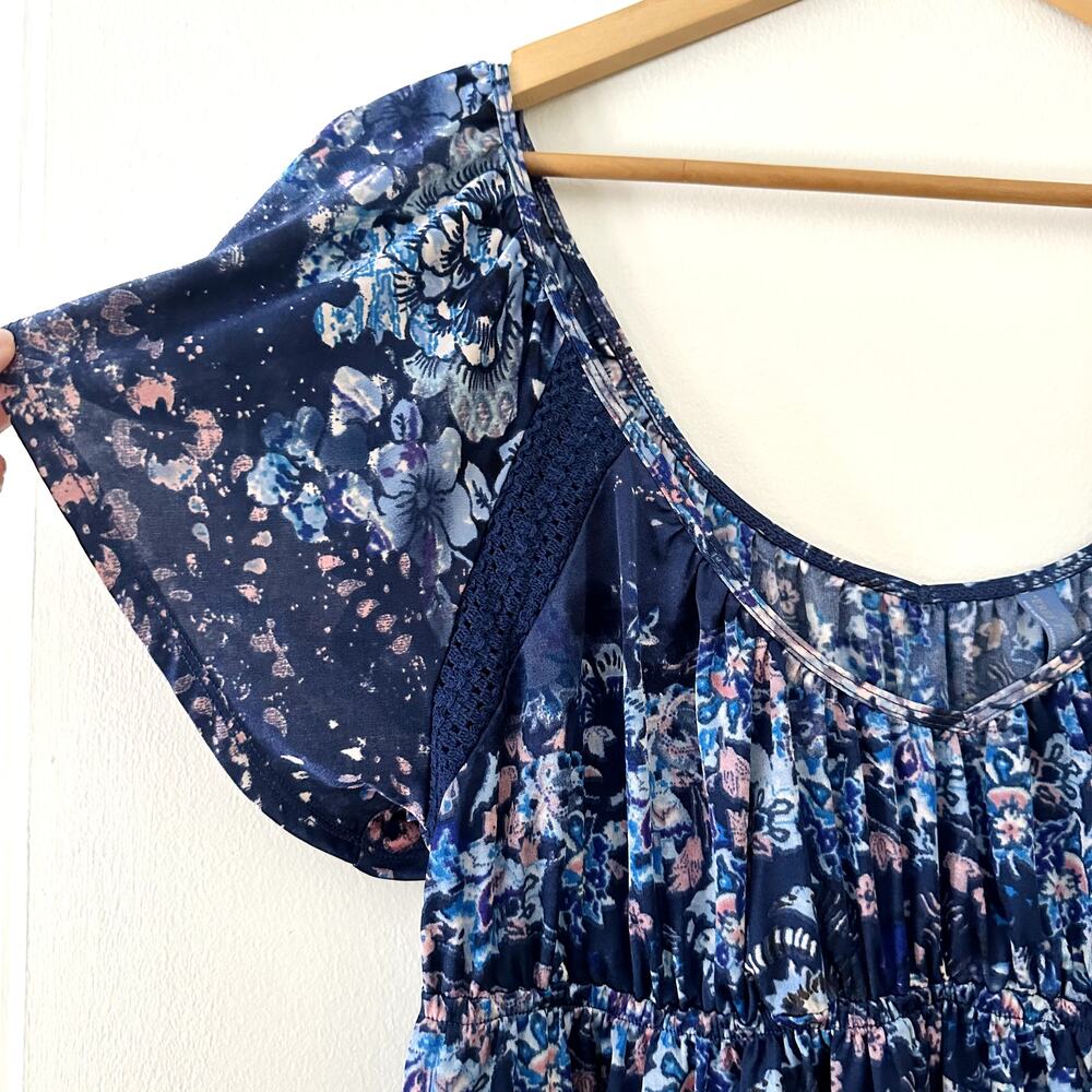 Free People Sun Kissed Boho Babydoll Top Sz M - Picture 3 of 5